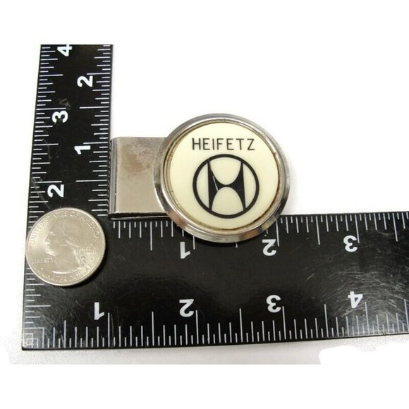 Vintage Heifetz  Money Clip Men Wallet ID Advertising - Picture 7 of 9